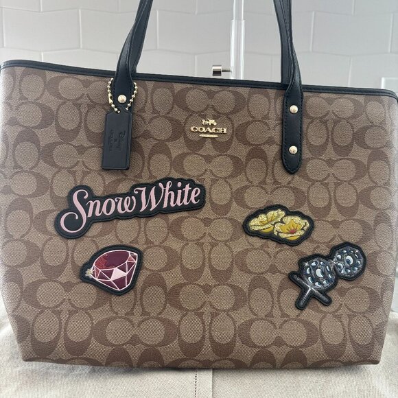 Coach Handbags - Coach x Disney Snow White Tote Bag - Brown - Limited Edition - Patches